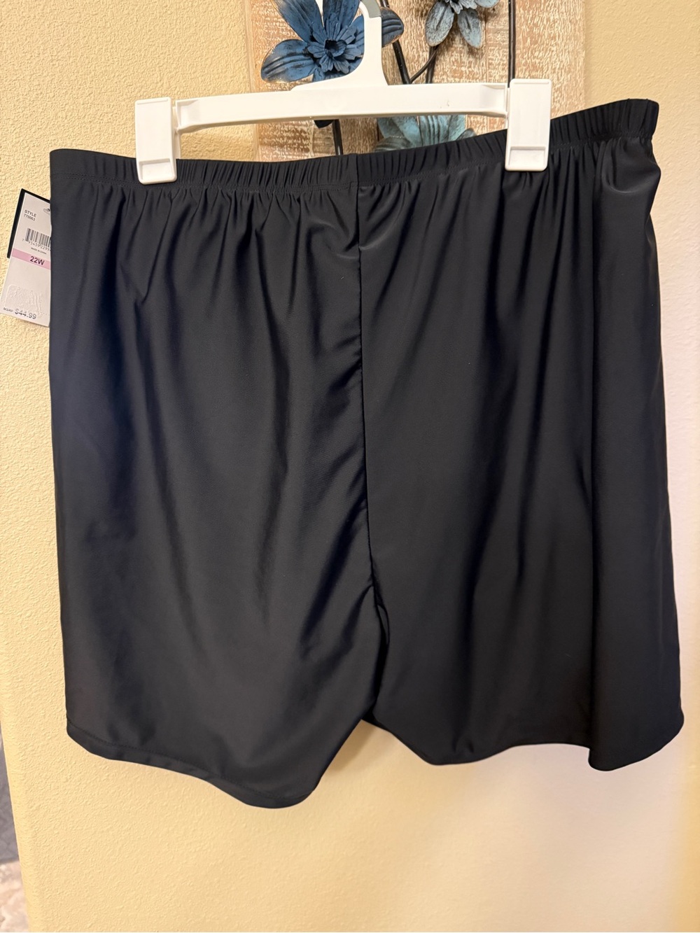 Island Escape Black Swim Shorts - Thigh Minimizer - Womens 22W NWT - Picture 4 of 12
